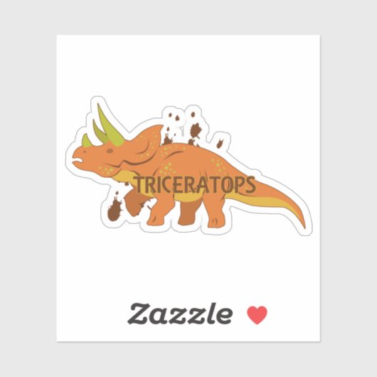 Triceratops Aufkleber (Blatt)