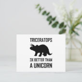Triceratops besser als Unicorn Postkarte (Stehend Vorderseite)