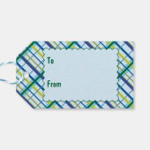 Triceratops Blue Niedlich Dinosaurier Geschenkanhänger (Rückseite Horizontal)