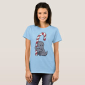 Triceratops Candy Cane T-Shirt (Vorne ganz)