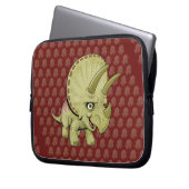 Triceratops Cartoon Laptopschutzhülle (Vorderseite Links)