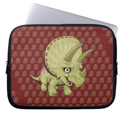 Triceratops Cartoon Laptopschutzhülle (Vorderseite)