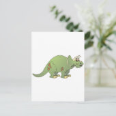 Triceratops Cartoon Postkarte (Stehend Vorderseite)