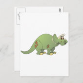 Triceratops Cartoon Postkarte (Vorne/Hinten)