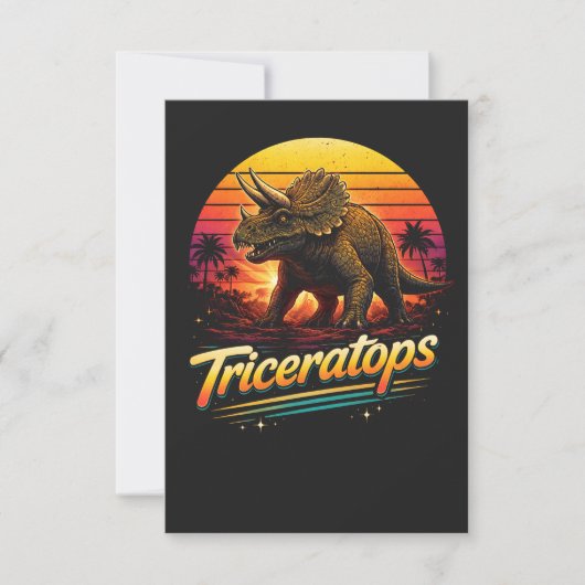 Triceratops Dankeskarte (Vorderseite)
