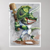 Triceratops Dino Baseball Poster (Vorne)