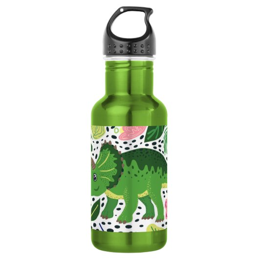 Triceratops dino edelstahlflasche (Vorderseite)