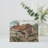 Triceratops dinosaur - 3D rendern Postkarte (Stehend Vorderseite)