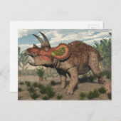 Triceratops dinosaur - 3D rendern Postkarte (Vorne/Hinten)