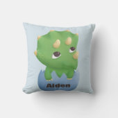 Triceratops Dinosaur Baby Boy Nursery Throw Pillow Kissen (Vorderseite)