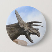 Triceratops Dinosaur Button (Vorderseite)