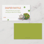Triceratops Dinosaur Diaper Raffle Begleitkarte (Vorne/Hinten)