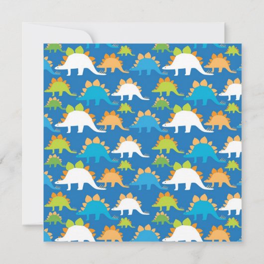 Triceratops Dinosaur Geburtstagsparty Einladungen (Rückseite)