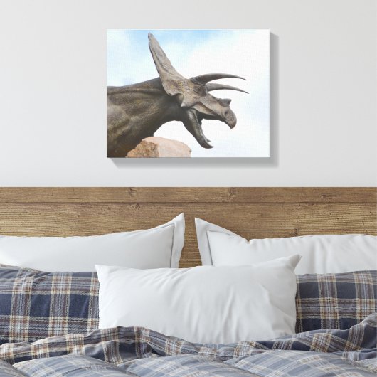 Triceratops Dinosaur Leinwanddruck (Insitu (Schlafzimmer))