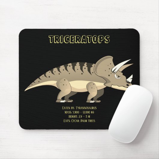 Triceratops Dinosaur Mousepad (Mit Mouse)