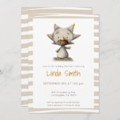 Triceratops Dinosaur Neutral Baby Shower Party Einladung (Vorne/Hinten)