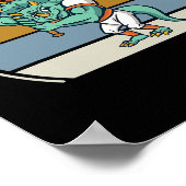 Triceratops Dinosaur Niedlich Santa Prehistorische Poster (Ecke)