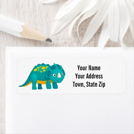 Triceratops Dinosaur Rücksendeadresse (Insitu)