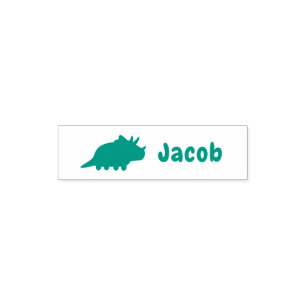 Triceratops-Dinosaur-Silhouette Kinderpersonalized Permastempel