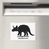 Triceratops Dinosaur Silhouette Magnet (In Situ (Geschirrspüler))