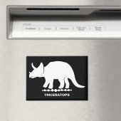 Triceratops Dinosaur Silhouette Magnet (In Situ (Geschirrspüler))