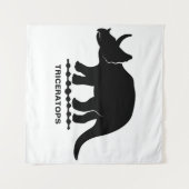 Triceratops Dinosaur Silhouette Tapestry Wandteppich (Vorderseite (Horizontal))