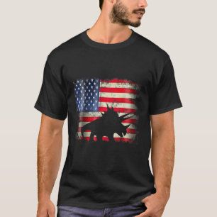 Triceratops Dinosaur USA Flag 4. Juli T-Shirt