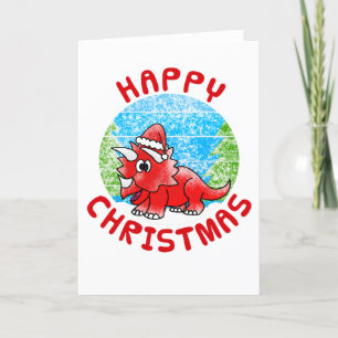 Triceratops Dinosaur Weihnachtskarte Funny Dankeskarte
