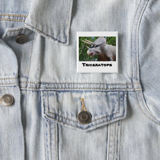 Triceratops Dinosaurier Button (Beispiel)