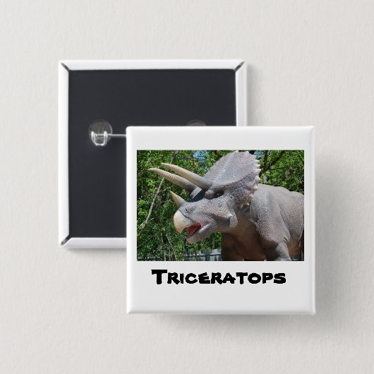 Triceratops Dinosaurier Button (Vorne & Hinten)