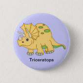 Triceratops-Dinosaurier Button (Vorderseite)