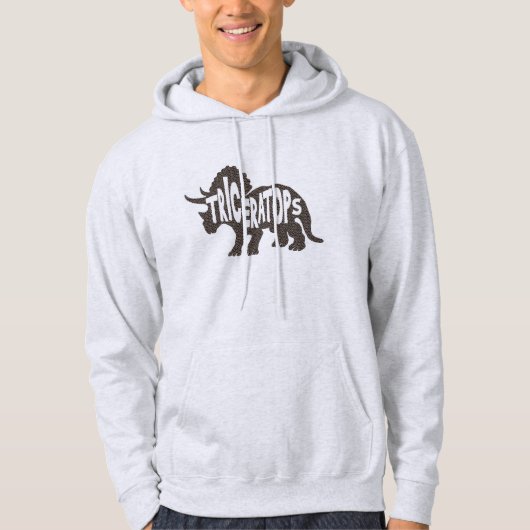 Triceratops Dinosaurier Hoodie (Vorderseite)