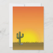 Triceratops Dinosaurier in der Wüste Kind's Geburt Einladung (Rückseite)