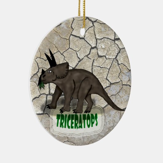 Triceratops-Dinosaurier Keramikornament (Rechts)