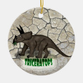 Triceratops-Dinosaurier Keramikornament (Vorne)