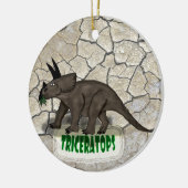 Triceratops-Dinosaurier Keramikornament (Links)