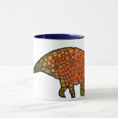 Triceratops Dinosaurier-Kinder niedliche Kunstillu Tasse (Zentrum)