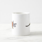 Triceratops Dinosaurier niedliche Kunstdarstellung Kaffeetasse (Mittel)