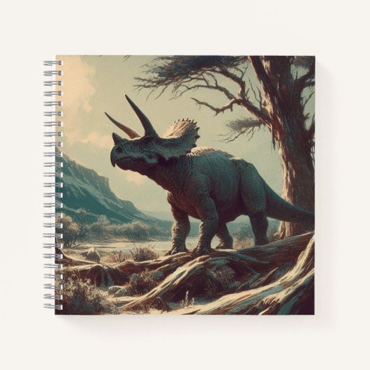 Triceratops Dinosaurier-Notebook Notizblock (Vorderseite)