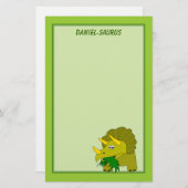 Triceratops-Dinosaurier-personalisiertes Briefpapier (Vorne/Hinten)