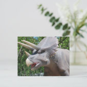 Triceratops/Dinosaurier Postkarte (Stehend Vorderseite)