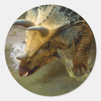 Triceratops Dinosaurier Rundsticker Runder Aufkleber
