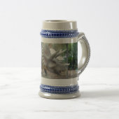 Triceratops Dinosaurier Stein Bierglas (VorderseiteRechts)