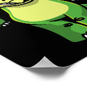 Triceratops Dinosaurier tanzen mit Sonnenbrille Di Poster (Ecke)