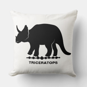 Triceratops-Dinosaurium-Silhouette-Wurfkissen Kissen