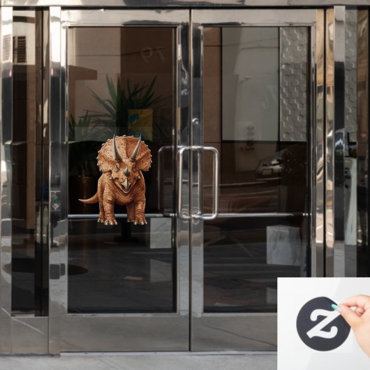 Triceratops Fensteraufkleber (Büro Tür)