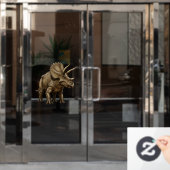 Triceratops Fensteraufkleber (Büro Tür)