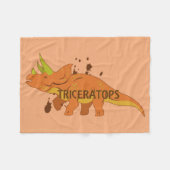 Triceratops Fleecedecke (Vorderseite (Horizontal))