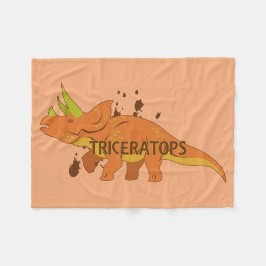 Triceratops Fleecedecke (Vorderseite (Horizontal))