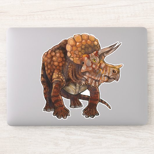 Triceratops Forest Art Aufkleber (Computer)